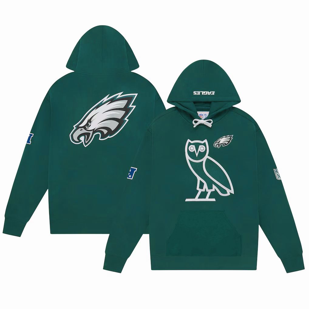 Men 2026 NFL Philadelphia Eagles hoodie Green 02->philadelphia eagles->NFL Jersey